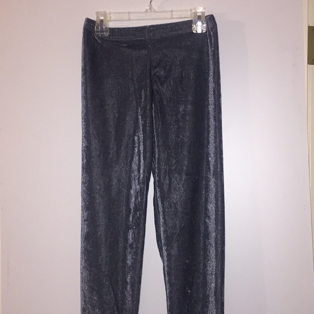 Light Blue Velvet Leggings